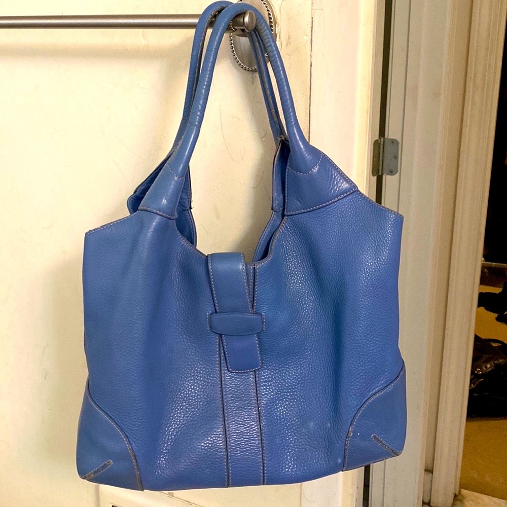 Vintage leather hobo handbag